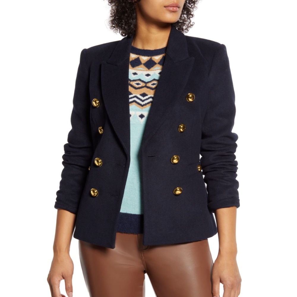 Halogen x Atlantic-Pacific Double Breasted Blazer Jacket